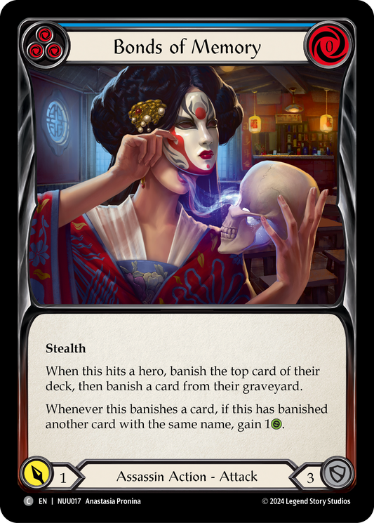 Bonds of Memory (Blue) [NUU017] (Part the Mistveil Nuu Blitz Deck)