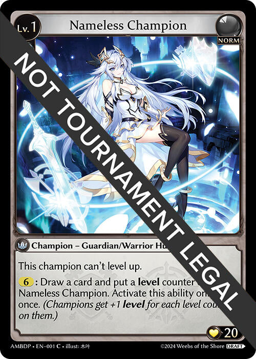 Nameless Champion (Guardian/Warrior) (001) [Mortal Ambition Draft Pack]
