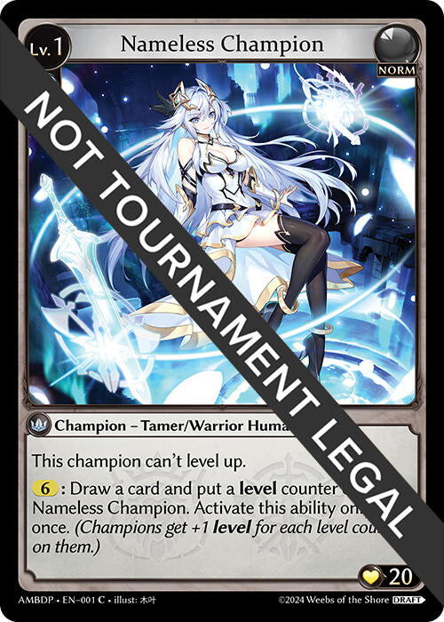 Nameless Champion (Tamer/Warrior) (001) [Mortal Ambition Draft Pack]