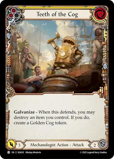 Teeth of the Cog (Yellow) [SEA031] (High Seas)  Rainbow Foil