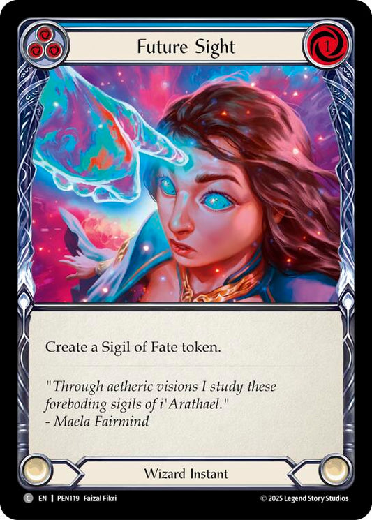 Future Sight (Blue) (Rainbow Foil) [PEN119] (Compendium of Rathe)  Rainbow Foil