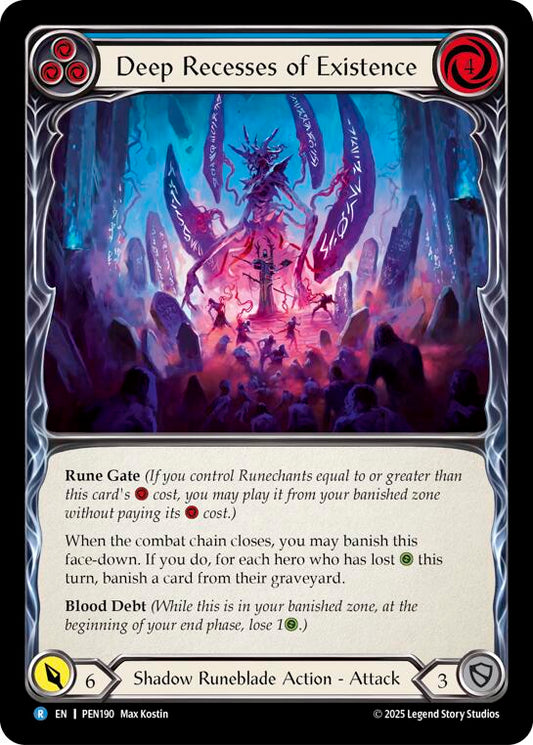 Deep Recesses Of Existence (Blue) (Rainbow Foil) [PEN190] (Compendium of Rathe)  Rainbow Foil