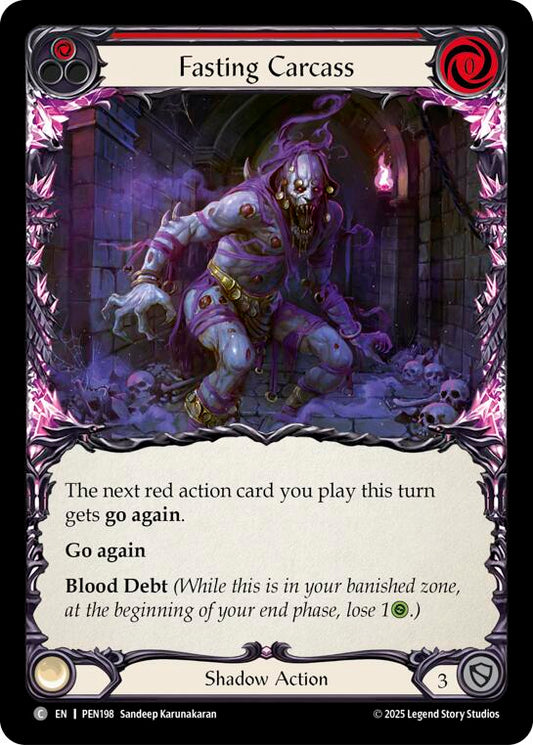 Fasting Carcass (Red) (Rainbow Foil) [PEN198] (Compendium of Rathe)  Rainbow Foil