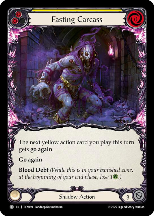 Fasting Carcass (Yellow) (Rainbow Foil) [PEN199] (Compendium of Rathe)  Rainbow Foil