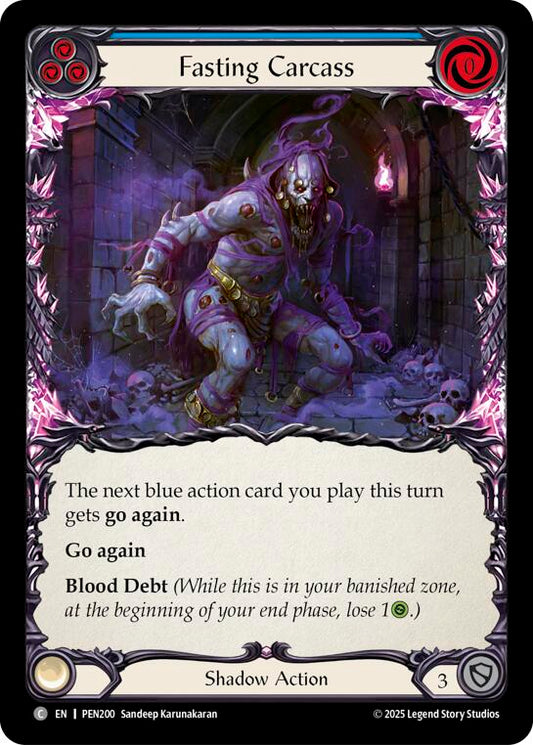 Fasting Carcass (Blue) (Rainbow Foil) [PEN200] (Compendium of Rathe)  Rainbow Foil