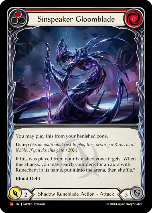 Sinspeaker Gloomblade (Red) [IAR112] (Usurp the Shadow Throne)