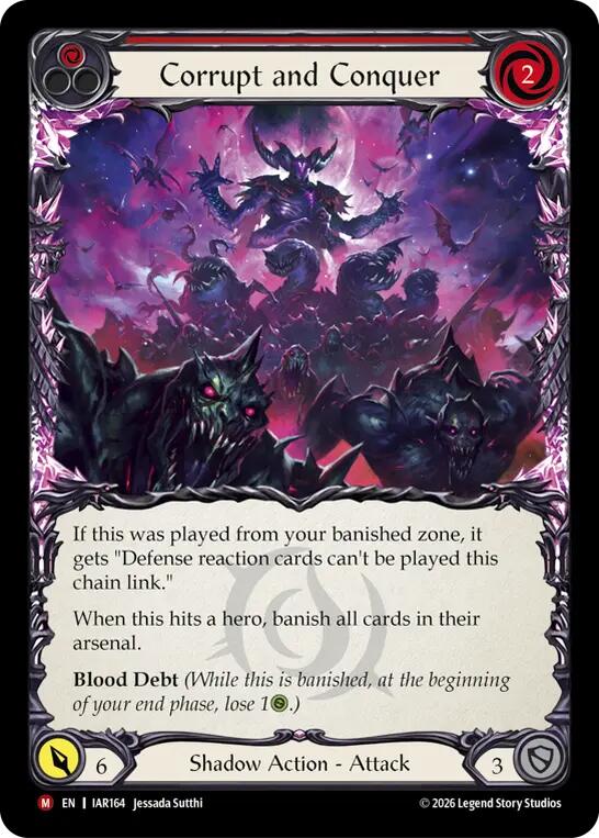 Corrupt and Conquer (Red) [IAR164] (Usurp the Shadow Throne)  Rainbow Foil