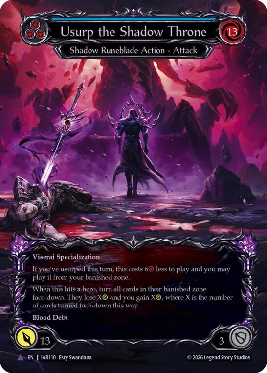 Usurp the Shadow Throne (Blue) (Marvel) [IAR110] (Usurp the Shadow Throne)  Cold Foil