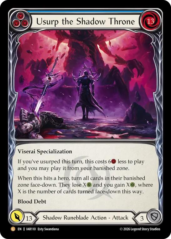 Usurp the Shadow Throne (Blue) [IAR110] (Usurp the Shadow Throne)  Rainbow Foil