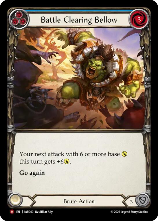 Battle Clearing Bellow (Blue) [IAR040] (Usurp the Shadow Throne)