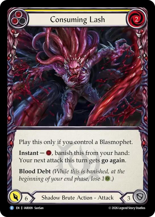 Consuming Lash (Yellow) [IAR009] (Usurp the Shadow Throne)  Rainbow Foil