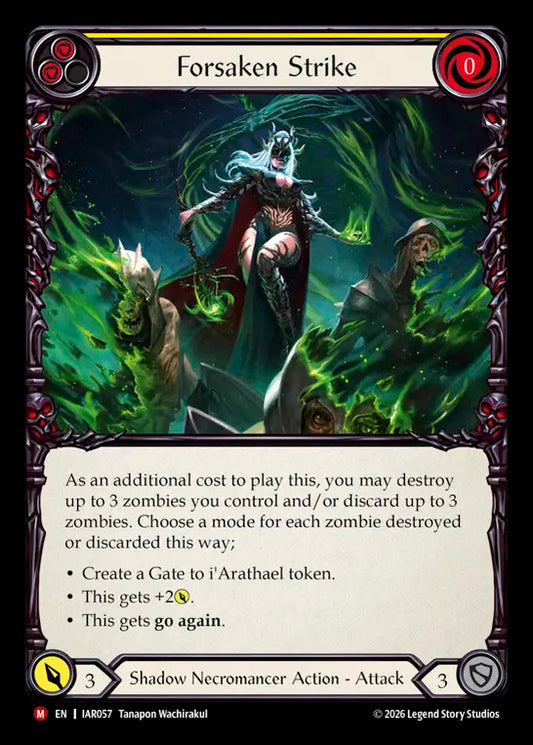 Forsaken Strike (Yellow) [IAR057] (Usurp the Shadow Throne)  Rainbow Foil