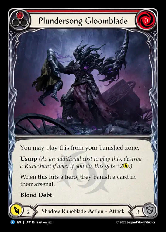 Plundersong Gloomblade (Red) [IAR116] (Usurp the Shadow Throne)  Rainbow Foil