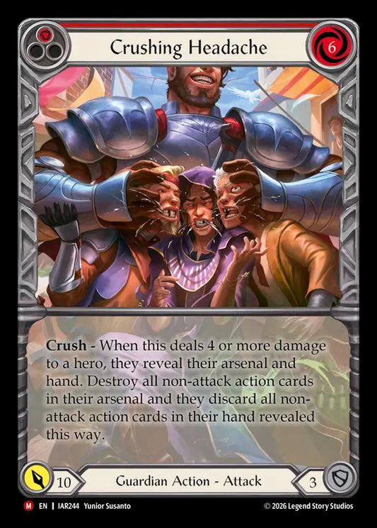 Crushing Headache (Red) (Extended Art) [IAR244] (Usurp the Shadow Throne)  Rainbow Foil