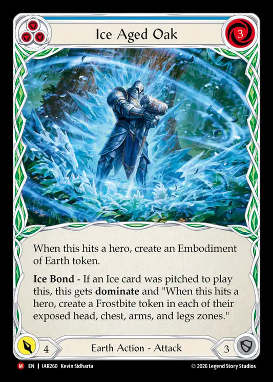 Ice Aged Oak (Blue) [IAR260] (Usurp the Shadow Throne)  Rainbow Foil