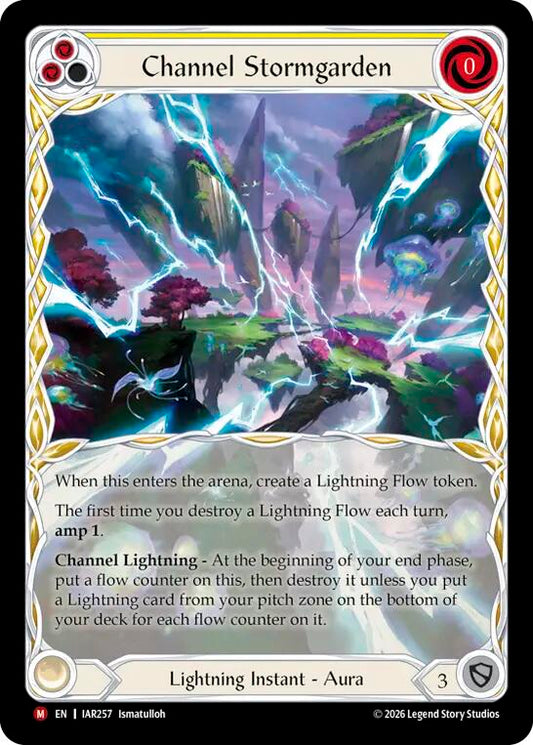 Channel Stormgarden (Yellow) (Extended Art) [IAR257] (Usurp the Shadow Throne)  Cold Foil