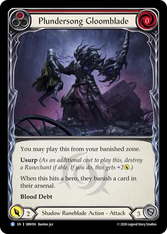 Plundersong Gloomblade (Red) [SBW016] (Silver Age: Usurp the Shadow Throne)