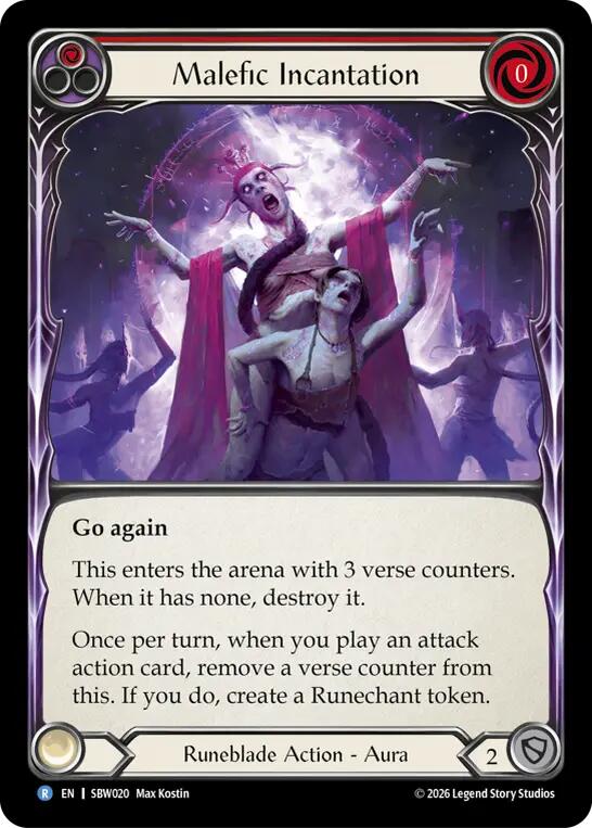 Malefic Incantation (Red) [SBW020] (Silver Age: Usurp the Shadow Throne)