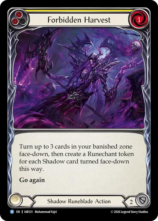 Forbidden Harvest (Yellow) [IAR121] (Usurp the Shadow Throne)  Rainbow Foil