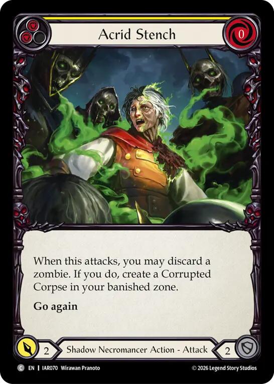 Acrid Stench (Yellow) [IAR070] (Usurp the Shadow Throne)  Rainbow Foil