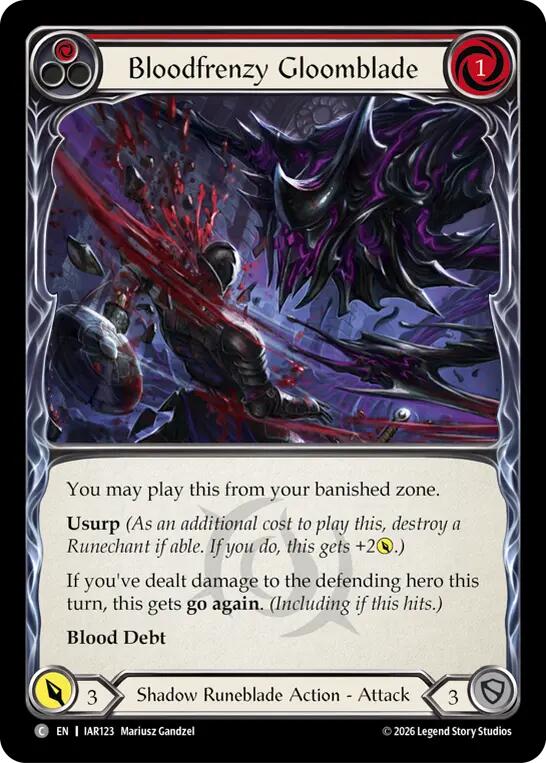 Bloodfrenzy Gloomblade (Red) [IAR123] (Usurp the Shadow Throne)
