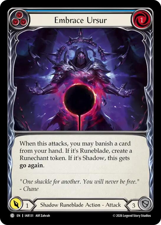 Embrace Ursur (Blue) [IAR131] (Usurp the Shadow Throne)  Rainbow Foil