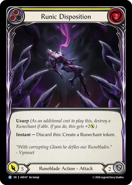 Runic Disposition (Yellow) [IAR147] (Usurp the Shadow Throne)