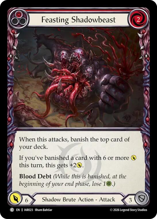 Feasting Shadowbeast (Red) [IAR023] (Usurp the Shadow Throne)