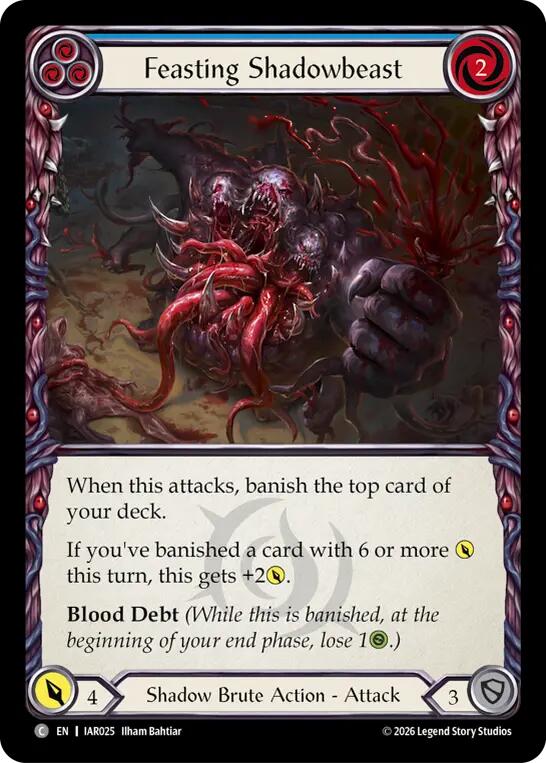 Feasting Shadowbeast (Blue) [IAR025] (Usurp the Shadow Throne)