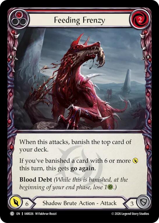 Feeding Frenzy (Red) [IAR026] (Usurp the Shadow Throne)  Rainbow Foil