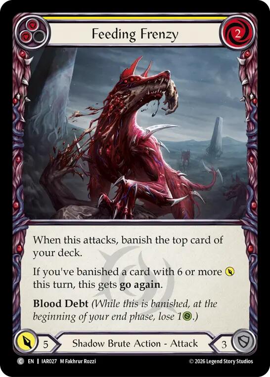 Feeding Frenzy (Yellow) [IAR027] (Usurp the Shadow Throne)  Rainbow Foil