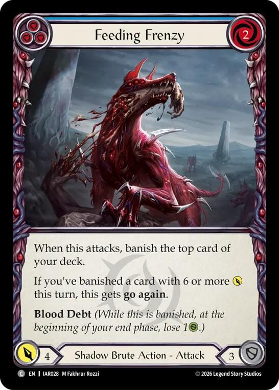 Feeding Frenzy (Blue) [IAR028] (Usurp the Shadow Throne)  Rainbow Foil