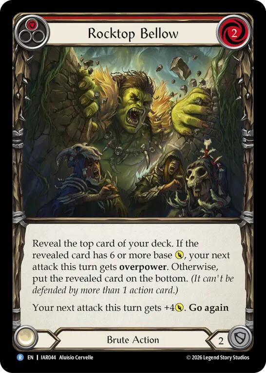 Rocktop Bellow (Red) [IAR044] (Usurp the Shadow Throne)  Rainbow Foil