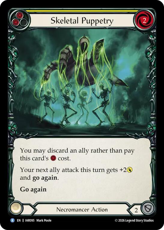 Skeletal Puppetry (Yellow) [IAR095] (Usurp the Shadow Throne)  Rainbow Foil