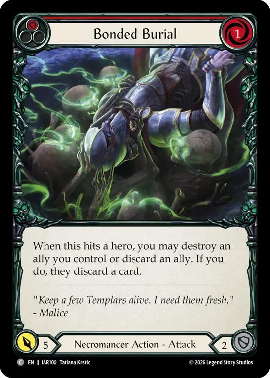 Bonded Burial (Red) [IAR100] (Usurp the Shadow Throne)  Rainbow Foil