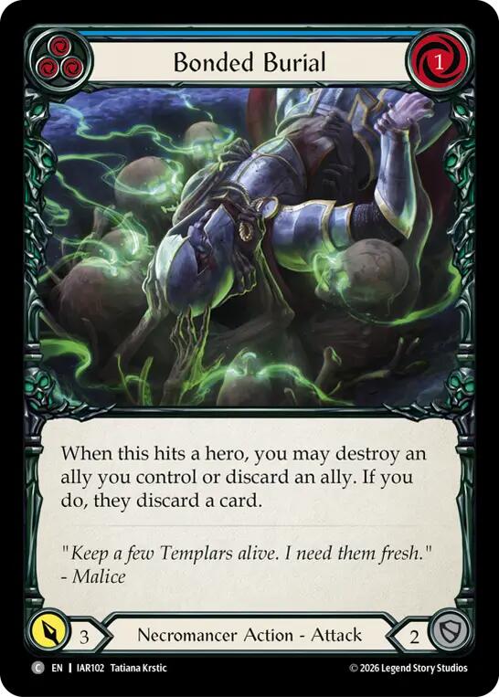 Bonded Burial (Blue) [IAR102] (Usurp the Shadow Throne)
