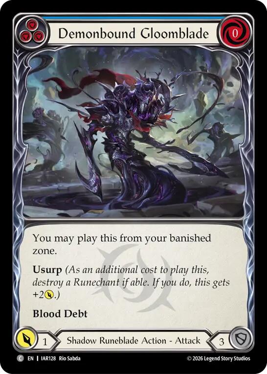 Demonbound Gloomblade (Blue) [IAR128] (Usurp the Shadow Throne)