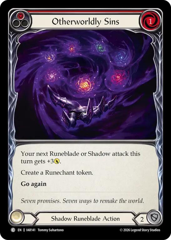 Otherworldly Sins (Red) [IAR141] (Usurp the Shadow Throne)  Rainbow Foil