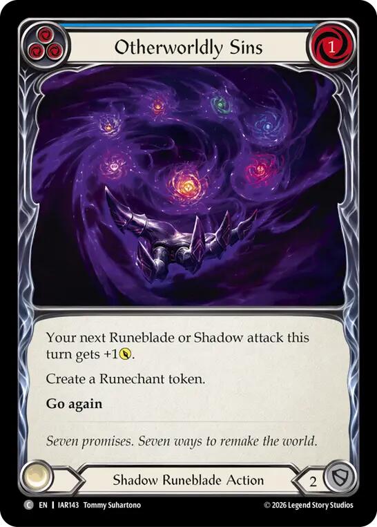 Otherworldly Sins (Blue) [IAR143] (Usurp the Shadow Throne)  Rainbow Foil
