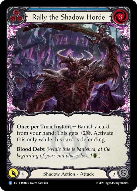 Rally the Shadow Horde (Blue) [IAR173] (Usurp the Shadow Throne)