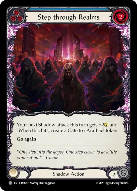 Step through Realms (Blue) [IAR217] (Usurp the Shadow Throne)  Rainbow Foil