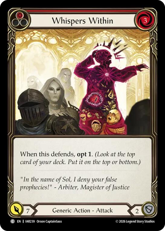 Whispers Within (Red) [IAR239] (Usurp the Shadow Throne)  Rainbow Foil
