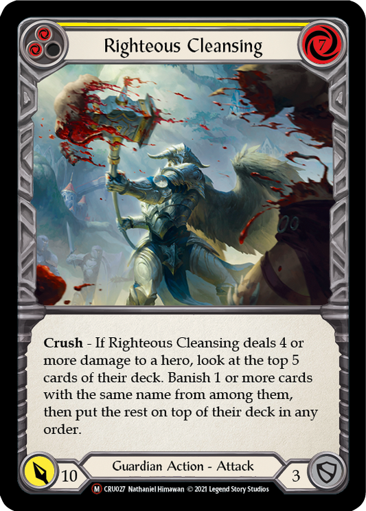 Righteous Cleansing [U-CRU027] (Crucible of War Unlimited)  Unlimited Rainbow Foil
