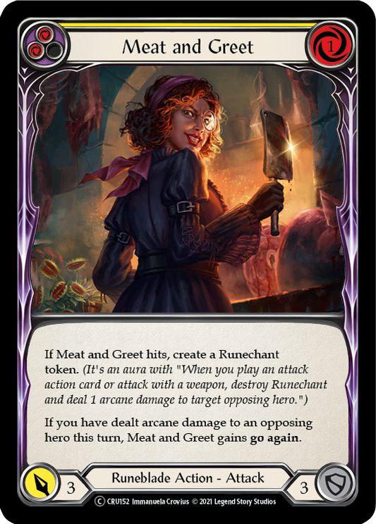 Meat and Greet (Yellow) [U-CRU152] (Crucible of War Unlimited)  Unlimited Rainbow Foil