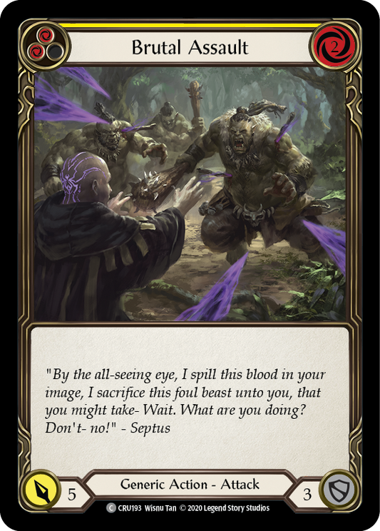 Brutal Assault (Yellow) [CRU193] (Crucible of War)  1st Edition Rainbow Foil